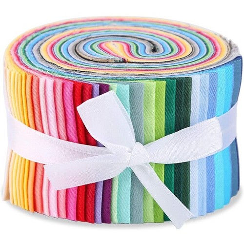 40Pcs 2.5 in Jelly Roll Fabric Roll Up 100 Cotton Fabric Quilting