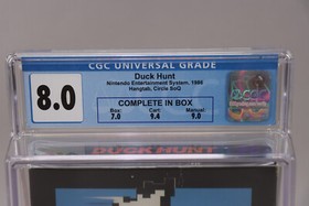 Duck Hunt Nintendo NES 1986 CIB Complete in Box w/Manual CGC Graded 8.0 9.4 Cart