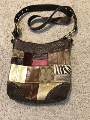 バッグ COACH Patchwork Zebra One Shoulder Bag coach zebra patchwork cross body | eBay