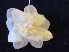 Vintage Millinery Flower All Ivory 3  embellishment trim for Hair Bridal Hat K66