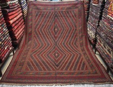 Vintage Afghan Persian Mushvani Area Rug 6x9 Hand Knotted Oriental Wool Carpet