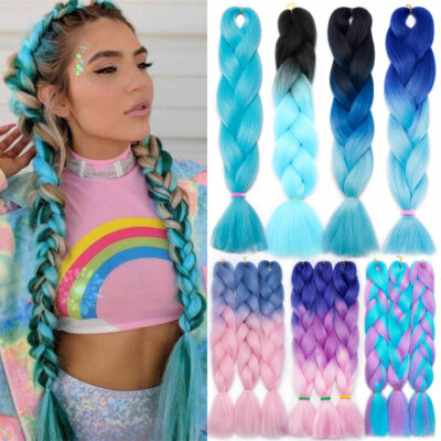 US CLEARANCE Jumbo Braiding Hair Extensions Ombre Christmas Box Twist Braid HYT