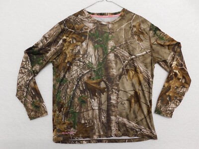 Chemise Thermique Realtree Homme – XL, Verte, Camouflage, Manches Longues, Très Bon état