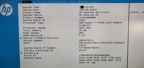 HP Desktop AMD Ryzen 7 4700G 32GB RAM 1TB SSD AMD Radeon Graphics Win11 Black - Picture 8 of 9