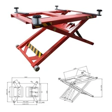 Heavy-duty 2.8Ton Rise Scissor Car Lift Machine 4.33-49.2"Car Repair Device 220V