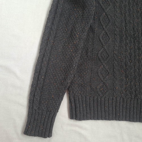 Maglione Fat Face Uomo Misto Lana 1/4 Zip Maglia Cavo Taglia M Maglione Pesante - Foto 11 di 18