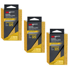 3 Pcs 3M Pro Sandblaster Edge Detailing Sanding Sponge Dual Angled Fine # 320