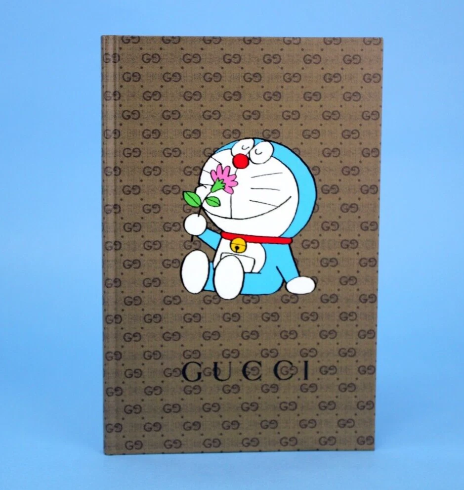 GUCCI GG marron Doraemon papeterie carnet à gratter accessoires inutilisés