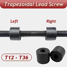 Left and Right Thread Trapezoidal Lead Screw Nuts  T12 - T32 Length 1M，Steel Nut