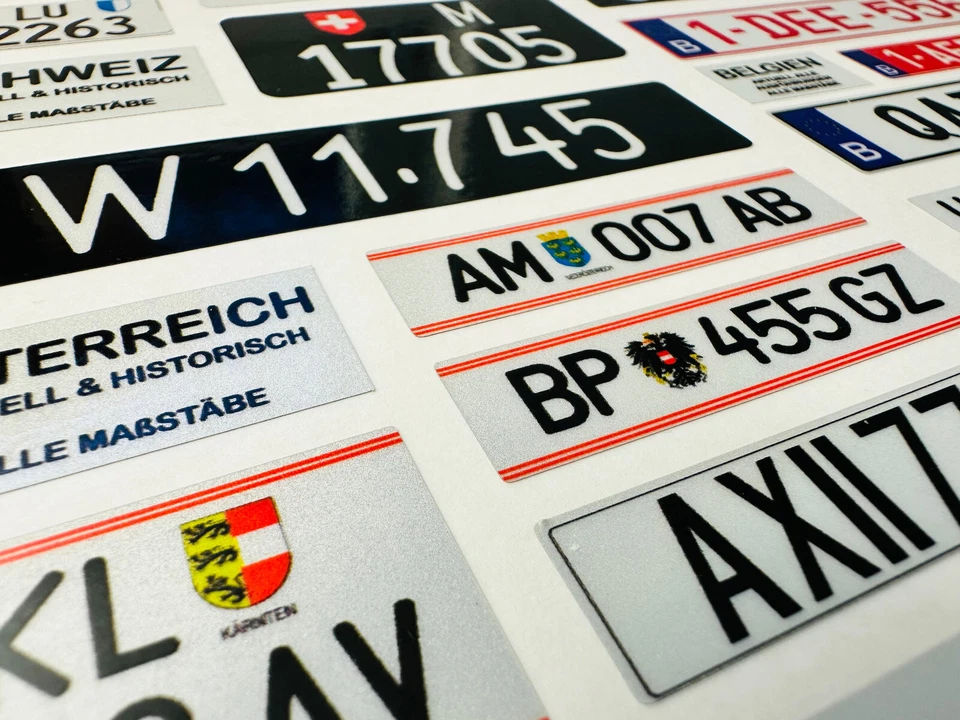 Kennzeichen reflektierend Modellbau RC 1:5 1:12 1:14 1:16 1:8 1:24 1:18 1:10 - Bild 4 von 4