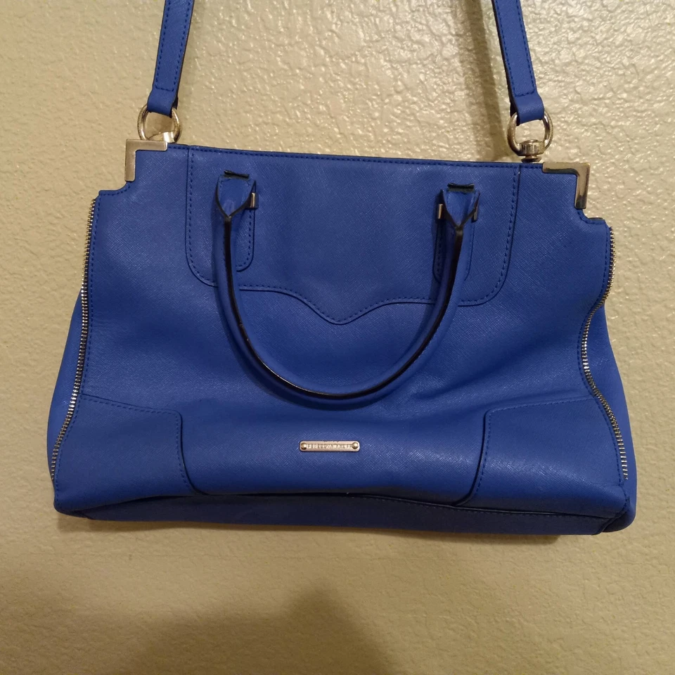 Bolso Cartera Rebecca Minkoff Cuero Azul con Correa para el Hombro Foto 2 de 4
