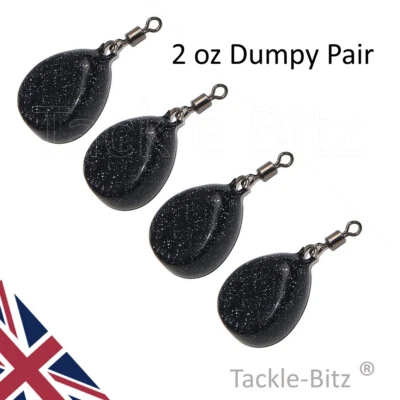 TJR TACKLE 4 Karpfenangeln Gewichte Müllbirne mit drehbar gesprenkelt schwarz 2oz