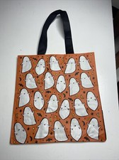 4 Halloween Trick or Treat Reusable Shopping Bags Ghosts Haunted Skeleton Skull