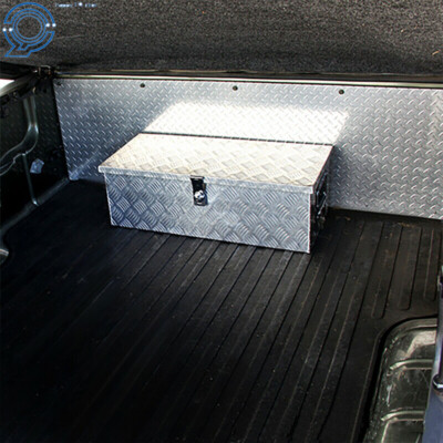 30Inch Silver Aluminum Truck Tool Box For Flatbed RV Camper Pickup 5 bar tread