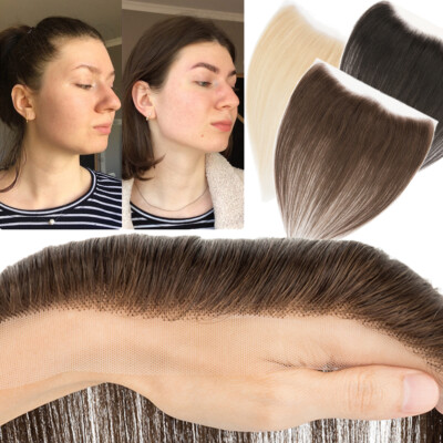 Hand-Tied Full Lace Base Hair Topper for Hairline 100%Remy Human Hairpiece Patch