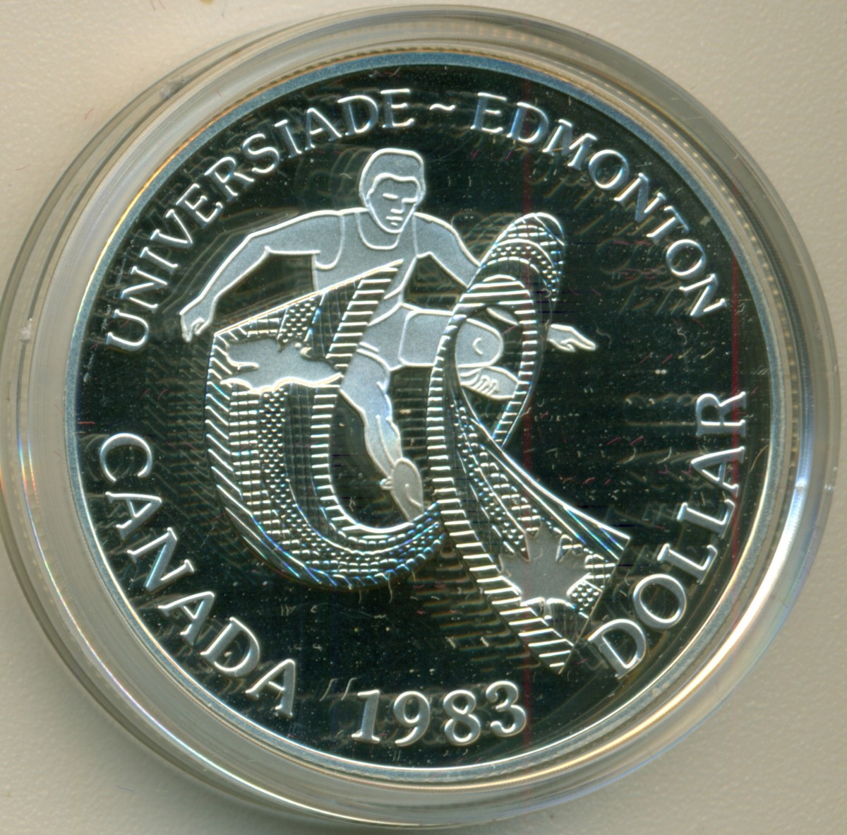 1983年 カナダ ドル 　記念 1983 CANADA EDMONTON PROOF SILVER DOLLAR, WITH CASE, GREAT PRICE