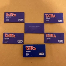 5 Double Edge Razor Blades, Tatra Platinum Stainless Steel