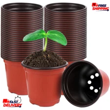 40-Pack Garden Nursery Plastic Pots 4" Flower Plant Container Seed