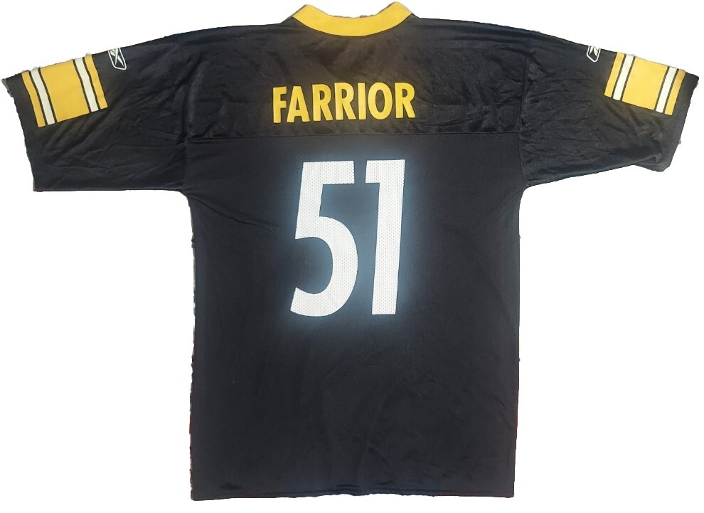 James Farrior Pittsburgh Steelers Reebok Replica Black Game Jersey