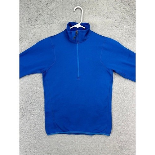 Patagonia Shirt Mens Small Blue Fleece Quarter Zip Pullover Long Sleeve Stretch