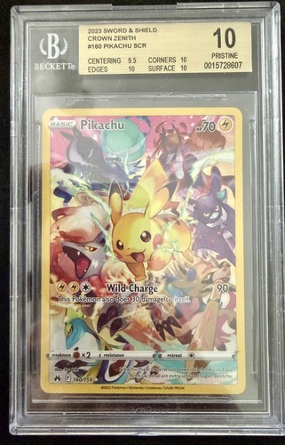 Pokemon Pikachu 160/159 Crown Zenith Full Art Secret Rare BGS 10 Pristine 