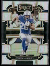 2023 Panini Select #86 Zach Charbonnet Silver Prizms Die Cuts