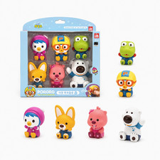 Pororo Friends Bath Toy Water Squirt 6PCS Set for Kids Baby Bathtub Water Play