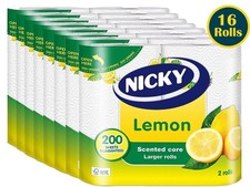 16 X Nicky Lemons Decorated Kitchen Towel Absorbent Paper Multi use Rolls 2Ply