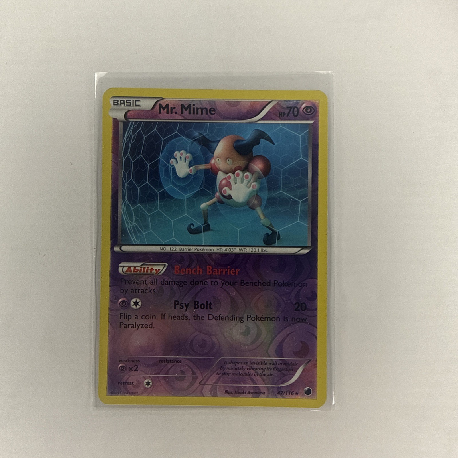Mr. Mime 47/116 Plasma Freeze Reverse Holo