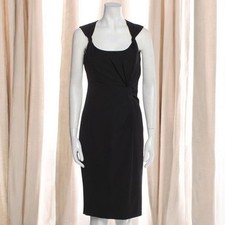 MICHAEL KORS COLLECTION Wool Dress Chic Classic Black Size 4 Made in Italy