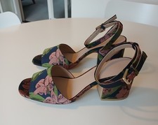 Zara Multi Coloured Bock Heeled Sandals Size 4 / EU 37 Brand New / Never Worn