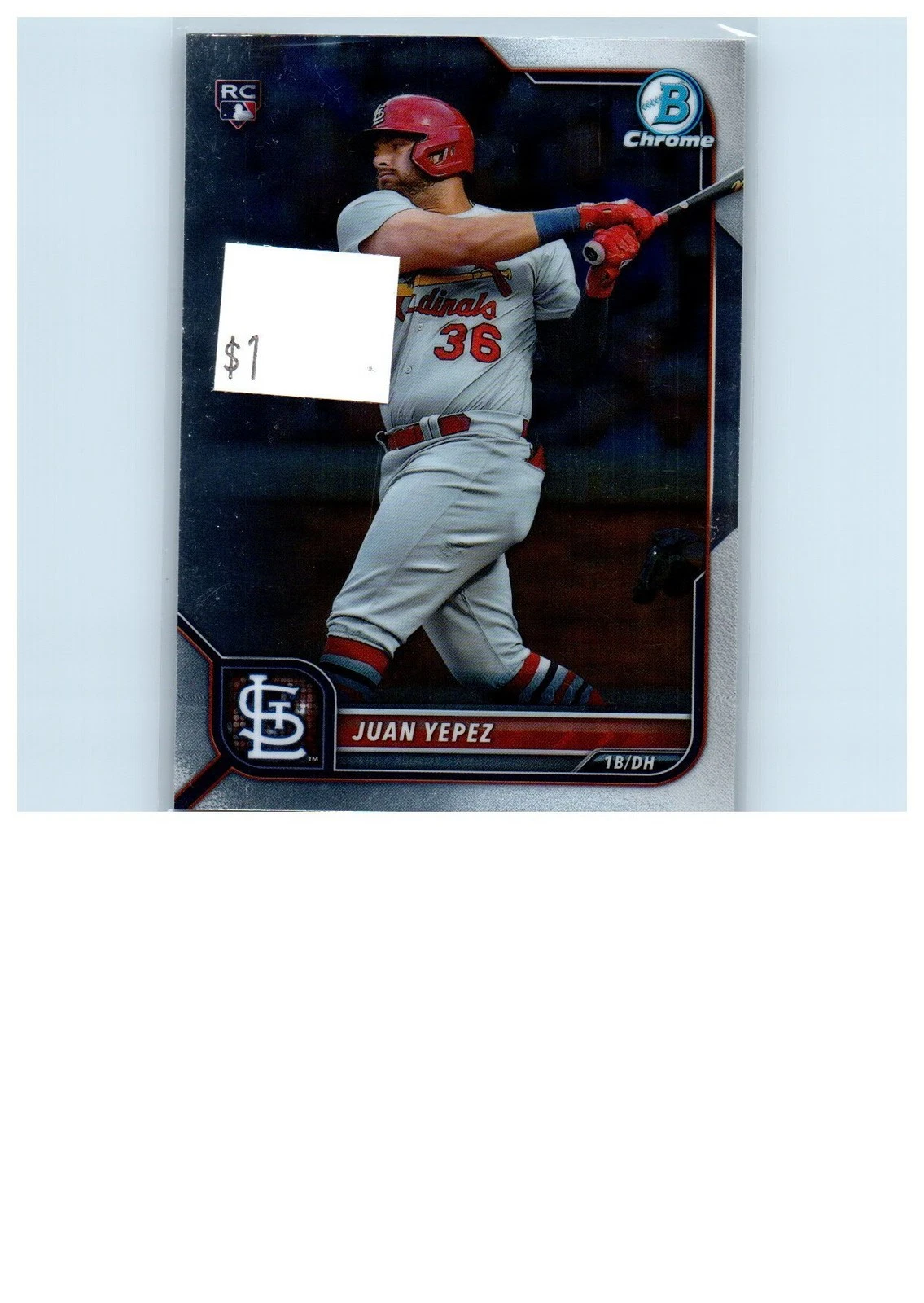 Juan Yepez 2022 Bowman Chrome 26 St. Louis Cardinals Rookie