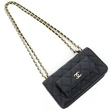 CHANEL ChainShoulder Wallet Phone Case AP3465 Matt Caviar skin Women