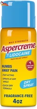 Aspercreme Lidocaine Dry Spray Soothes Aggravated Nerves, Numbing Topical Pain R