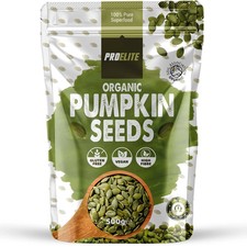 ProElite 100% Organic Pumpkin Seeds AA- Grade 500g Gluten Free Vegan New & Seal 19.00 per kilo