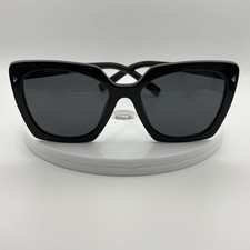Prada Sunglasses Womens Black Cat Eye Gray Ti...