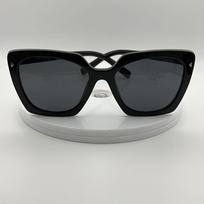 #ad #ad Prada Sunglasses Womens Black Cat Eye Gray Tinted Oversized 54mm SPR 23Z $59.99