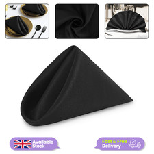 1-100pcs Polyester Cotton Napkins Serviettes Machine Washable Dinning Tableware