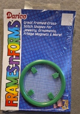 Darice Frames-n-Forms Cross-stitch Circle Green 3312-11