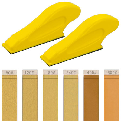 Finger Sander for Crafts, 2 Pack Mini Micro Gator Sander for Crafts with 30 Shee