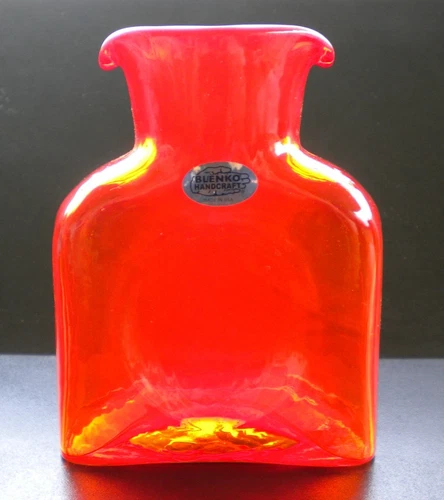 Blenko Glass MINI Water Bottle 384M - Dreamcicle