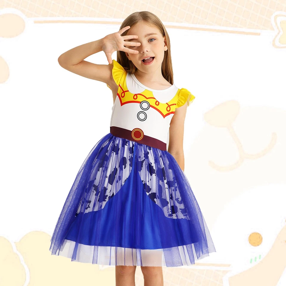 Vestido de princesa para niñas pequeñas - Disfraz de Halloween, conjunto de manga aleteada de tul Foto 2 de 4