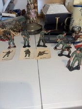1960  s vintage collectible toy 6 soldiers from the Marx "Warriors of the World"