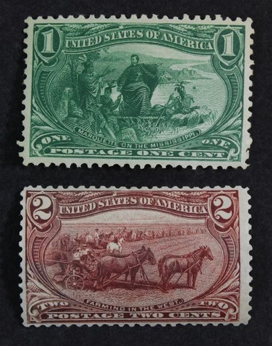 CKStamps: US Stamps Collection Scott#285 1c Mint LH OG #286 NH OG