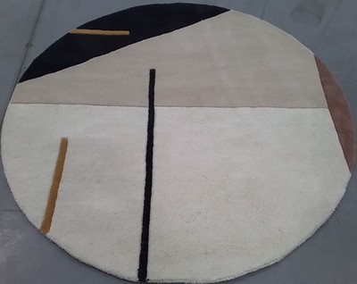 IVORY / BLACK 4'-0'' x 4'-0'' Flaw in Rug, Reduced Price 3172810499 FTV110A-4R