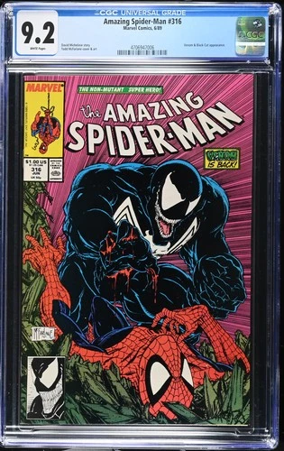 Amazing Spider-Man #316 - Marvel Comics 1989 CGC 9.2 Venom + Black Cat appearanc