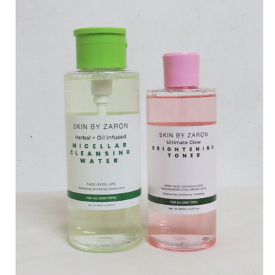 Skin By Zaron Kräuteröl angereichertes Mizellen-Reinigungswasser & aufhellendes Gesichtswasser