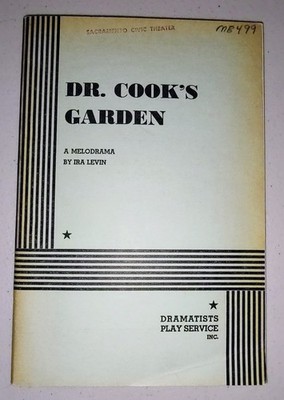 Dr. Cook's Garden: A Melodrama By IRA LEVIN ~ Softcover 1968