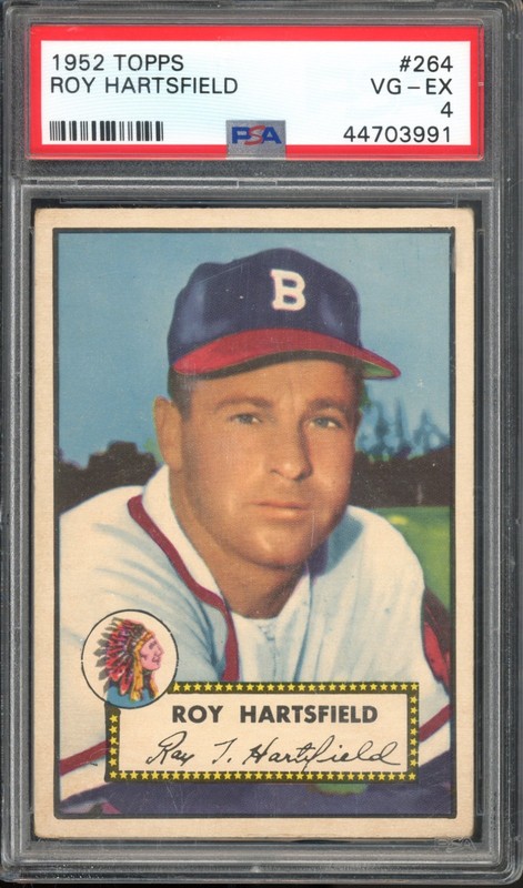 1952 Topps #264 Roy Hartsfield PSA 4 Semi-High # Vintage Baseball Card (3991)