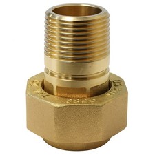 Brass BS746 Female Union x BSPT Male Gas Meter Fitting